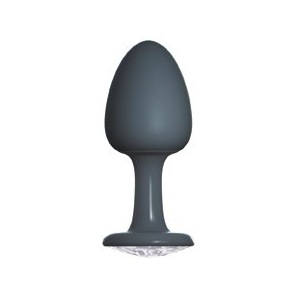 Plug Anal Bijou Geisha Diamond M - Noir et Blanc