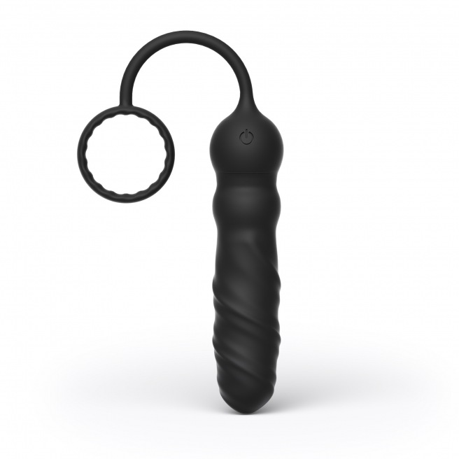 Plug anal et cockring Deep Seeker - Noir