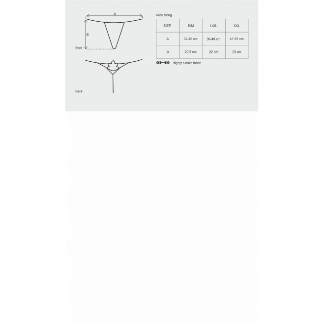 String Luiza - Noir String Luiza - Noir