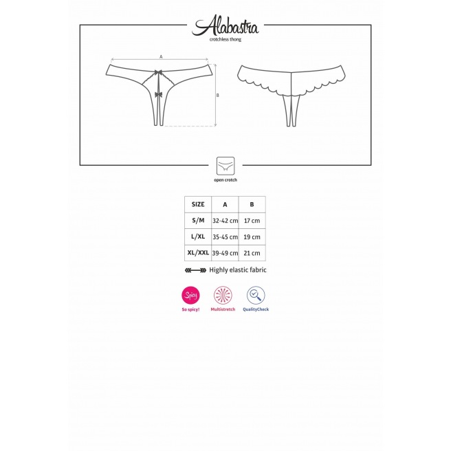 Alabastra String ouvert - Blanc Alabastra String ouvert - Blanc