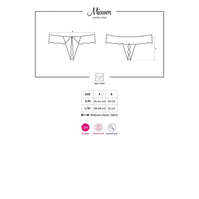 Miamor String ouvert - Noir Miamor String ouvert - Noir