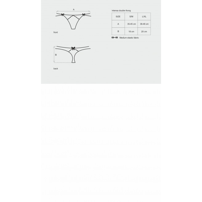 Intensa String Double Lanière - Noir