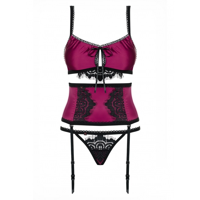 861-SEG-5 Ensemble 3 pièces - Cerise