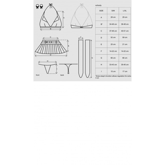 Costume Scolaire - Rouge et Blanc - S/M - L/XL Costume Scolaire - Rouge et Blanc - S/M - L/XL