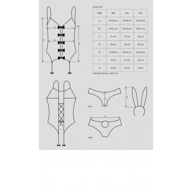 Costume de lapin - Rose - S/M - L/XL