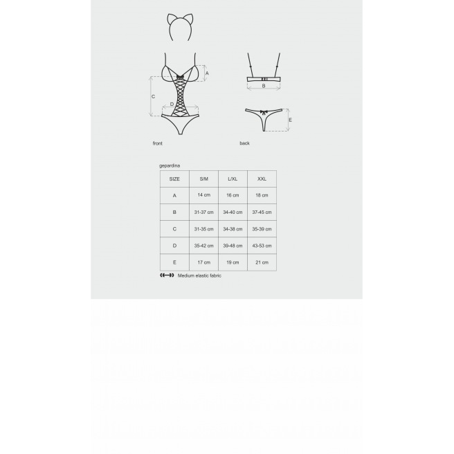 Gepardina Costume modulable - Noir - S/M - L/XL