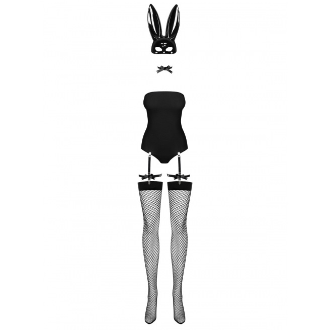Déguisement de lapin 4 pièces - Noir - S/M - L/XL
