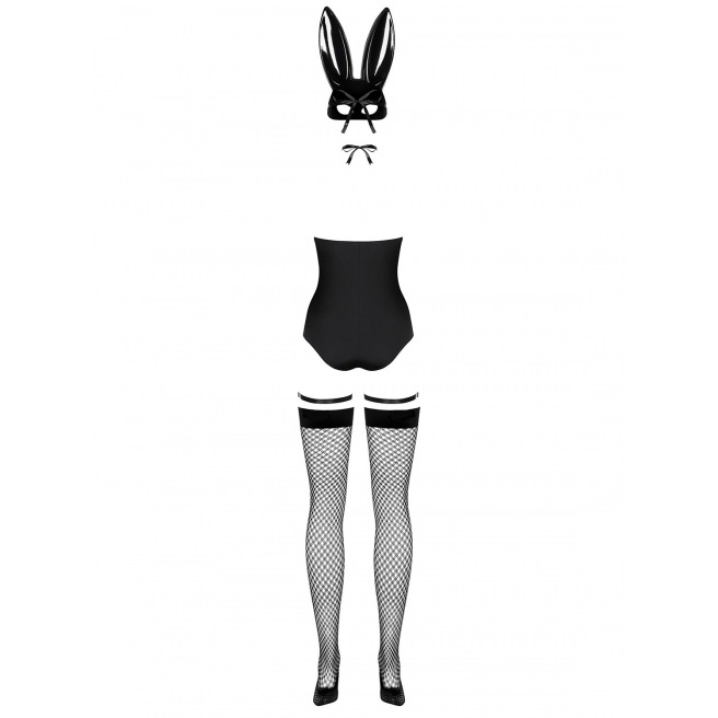 Déguisement de lapin 4 pièces - Noir - S/M - L/XL