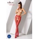 S019R Collants ouverts - Rouge