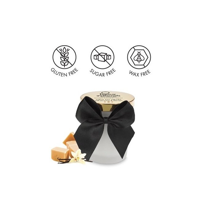 Bougie de massage embrassable - Caramel doux