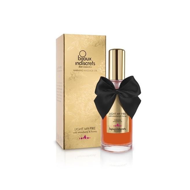 Huile de massage embrassable chauffante - Fraise sauvage
