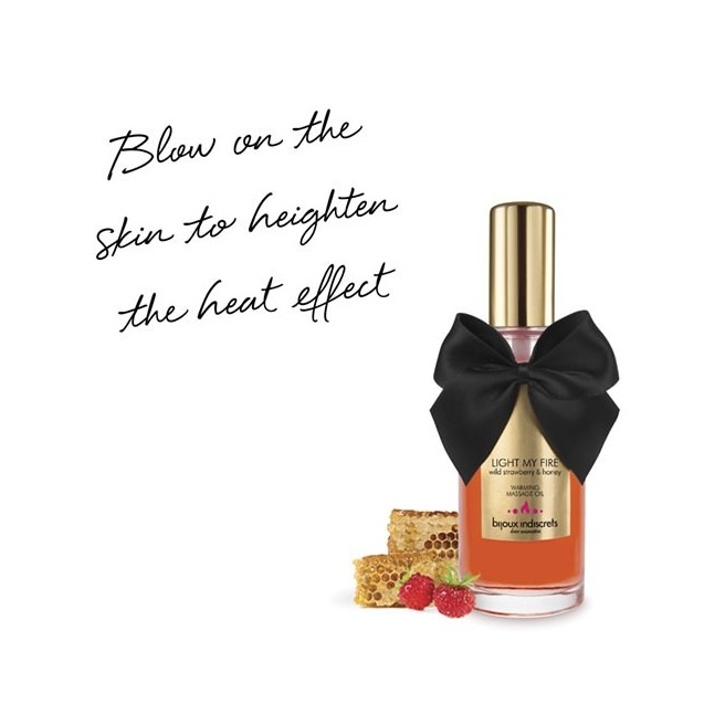 Huile de massage embrassable chauffante - Fraise sauvage Huile de massage embrassable chauffante - Fraise sauvage