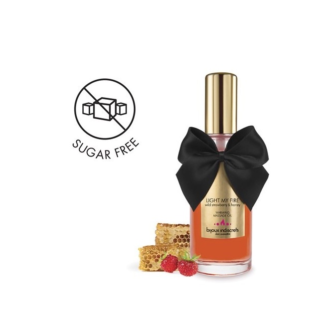 Huile de massage embrassable chauffante - Fraise sauvage Huile de massage embrassable chauffante - Fraise sauvage