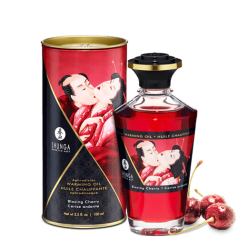 Huile chauffante aphrodisiaque - Cerise ardente 100ml Huile chauffante aphrodisiaque - Cerise ardente 100ml