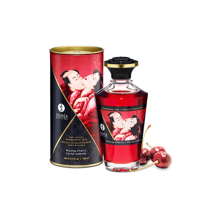 Huile chauffante aphrodisiaque - Cerise ardente 100ml
