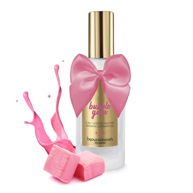 Gel 2 en 1 Intime et massage silicone - Bubble gum - 100 ml
