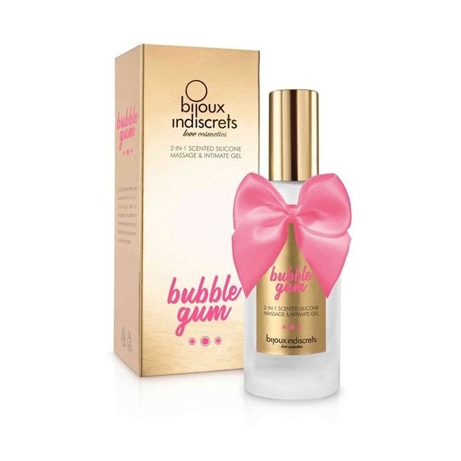 Gel 2 en 1 Intime et massage silicone - Bubble gum - 100 ml
