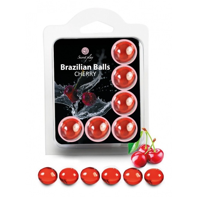 6 Boules Brésiliennes "Cerise" 3386-6