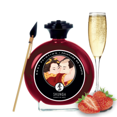 Peinture de corps embrassable - Vin pétillant à la fraise Peinture de corps embrassable - Vin pétillant à la fraise