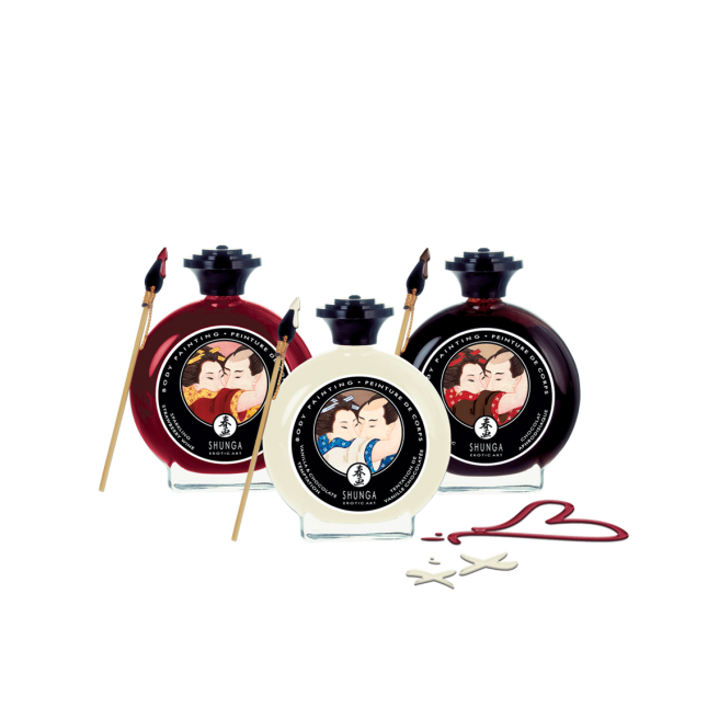 Peinture de corps embrassable - Vin pétillant à la fraise