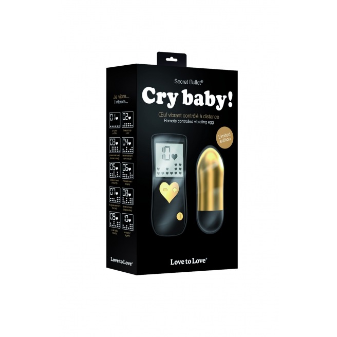 Oeuf Vibrant Cry Baby - Noir et Or Oeuf Vibrant Cry Baby - Noir et Or