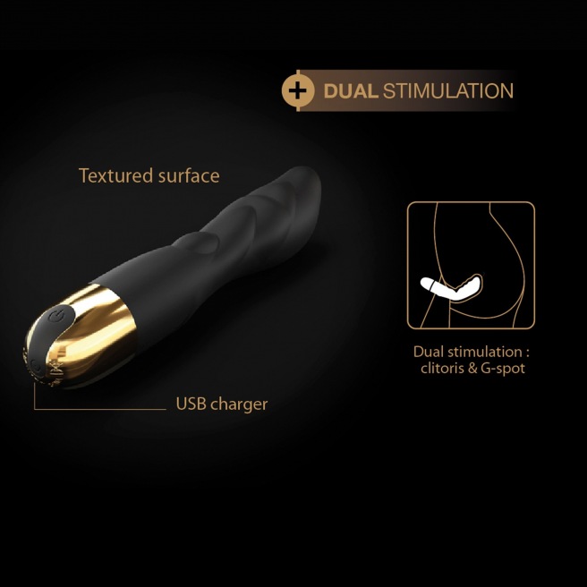Vibromasseur Dorcel Flexi et Joy - Noir et Or Vibromasseur Dorcel Flexi et Joy - Noir et Or