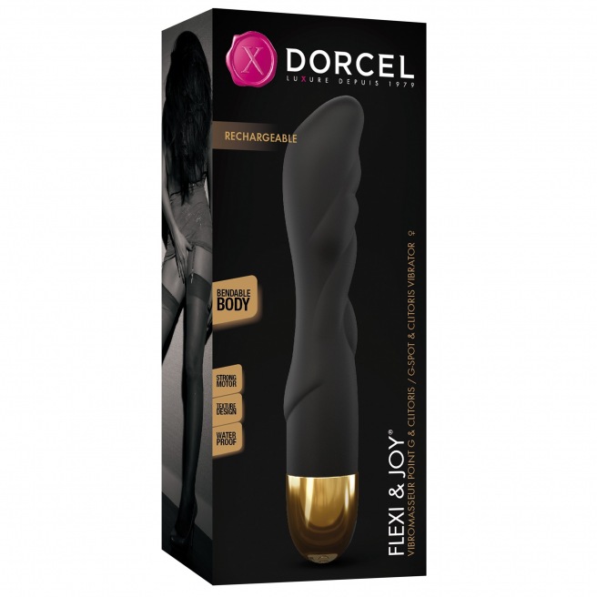 Vibromasseur Dorcel Flexi et Joy - Noir et Or Vibromasseur Dorcel Flexi et Joy - Noir et Or