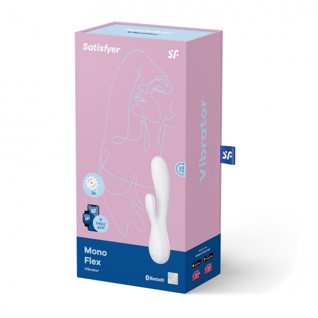 Vibromasseur connecté Satisfyer Mono Flex - Blanc Vibromasseur connecté Satisfyer Mono Flex - Blanc