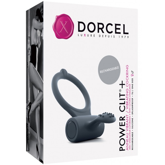 Cockring Vibrant Power Clit + - Noir Cockring Vibrant Power Clit + - Noir