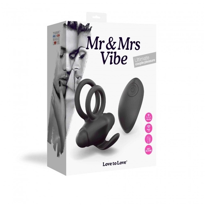 Cocking Vibrant Mr et Mrs Vibe - Noir Cocking Vibrant Mr et Mrs Vibe - Noir