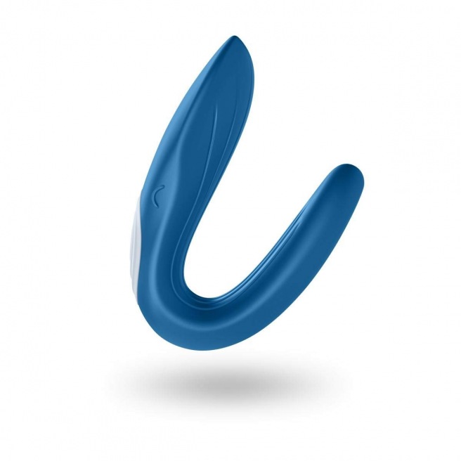 Stimulateur vibromasseur Satisfyer Double Whale - Bleu Stimulateur vibromasseur Satisfyer Double Whale - Bleu