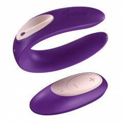 Stimulateur vibromasseur Satisfyer Double Plus Remote - Violet