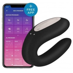 Stimulateur connecté pour couple Satisfyer Double Joy - Noir