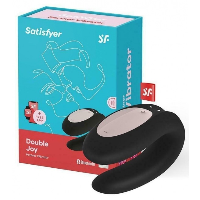 Stimulateur connecté pour couple Satisfyer Double Joy - Noir