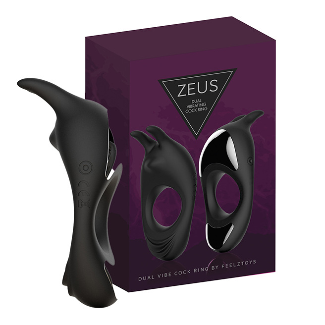 FeelzToys - Cockring Zeus Dual Vibe Noir