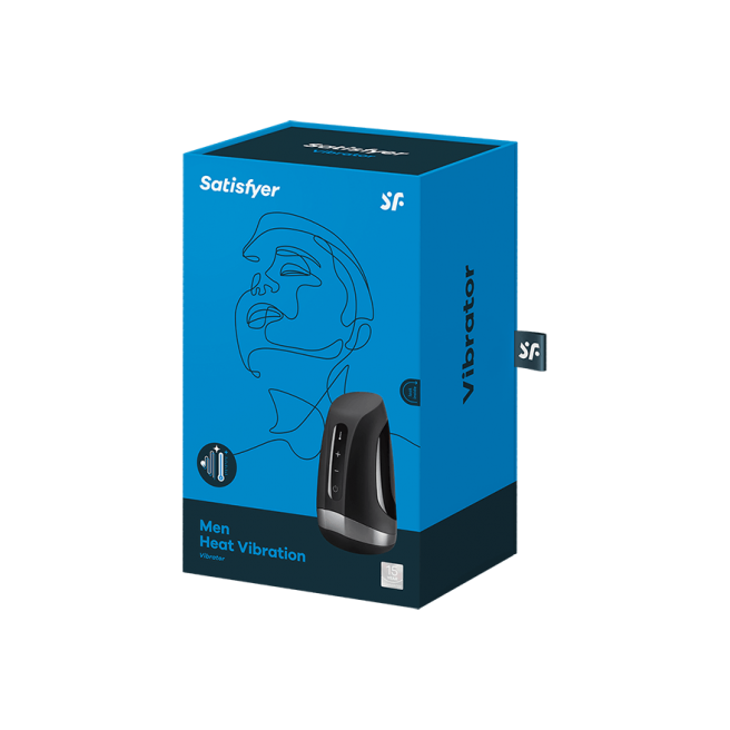 Masturbateur Satisfyer Men Heat Vibration - Noir et Argent
