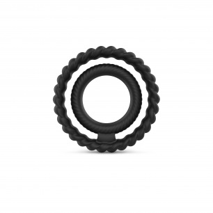 Cockring Double anneau Dorcel - Noir Cockring Double anneau Dorcel - Noir