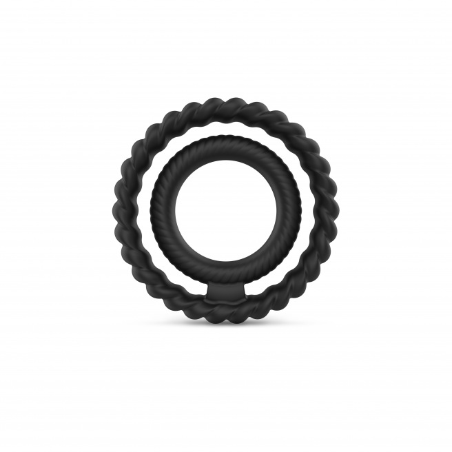 Cockring Double anneau Dorcel - Noir