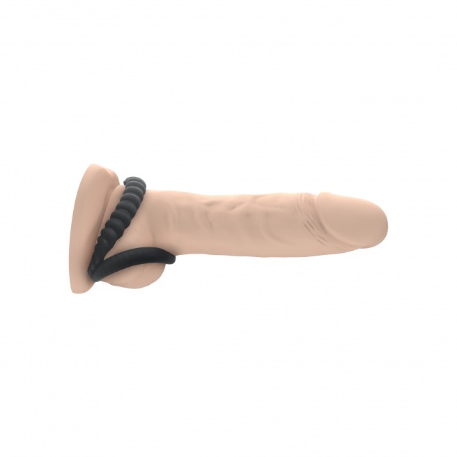 Cockring Double anneau Dorcel - Noir Cockring Double anneau Dorcel - Noir