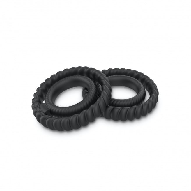 Cockring Double anneau Dorcel - Noir Cockring Double anneau Dorcel - Noir