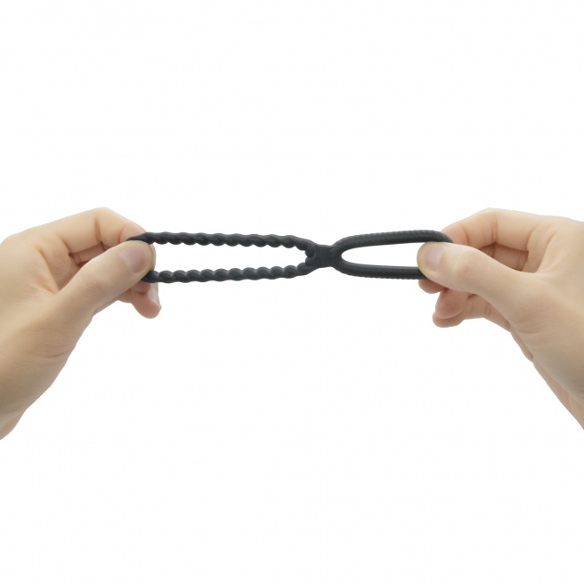 Cockring Double anneau Dorcel - Noir Cockring Double anneau Dorcel - Noir