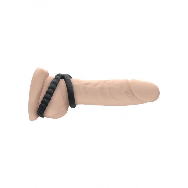 Cockring Double anneau Dorcel - Noir Cockring Double anneau Dorcel - Noir