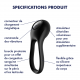 Cockring Satisfyer Majestic Duo - Noir