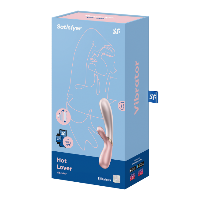 Vibromasseur lapin chauffant Satisfyer Hot Lover rose