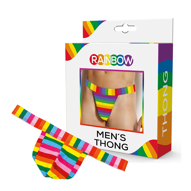 String arc-en-ciel pour homme