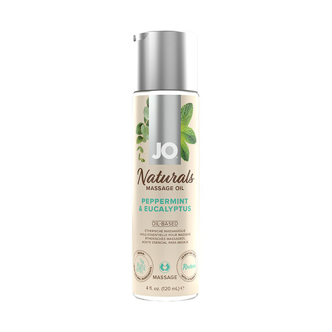 System JO - Huile de Massage Naturelle Menthe Poivrée & Eucalyptus 120 ml