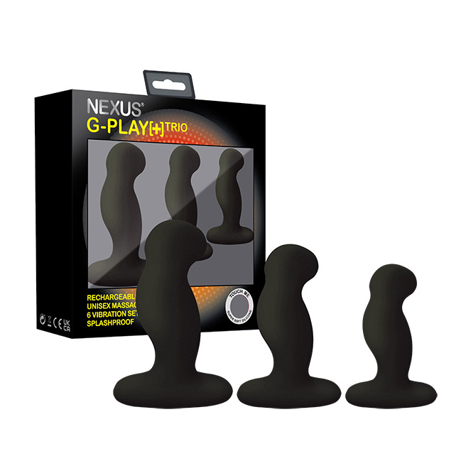 Nexus - Pack Vibromasseur Unisexe G-Play Trio Plus S/M/L Noir