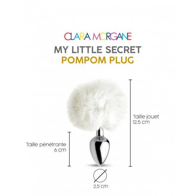 Plug mon petit secret pompon - blanc Plug mon petit secret pompon - blanc