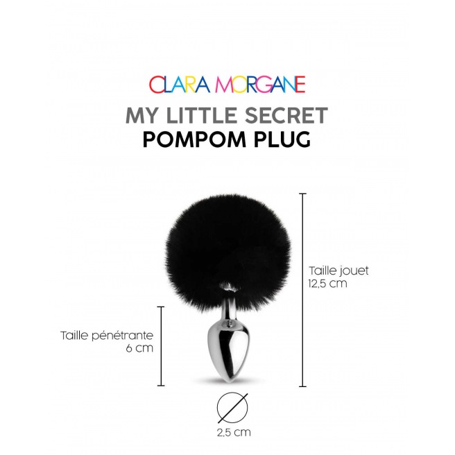 Plug mon petit secret pompon - noir Plug mon petit secret pompon - noir