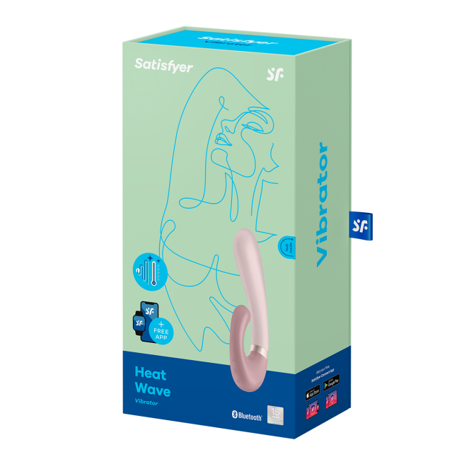 Stimulateur clitoridien et Vibromasseur point G Satisfyer Heat Wave Connect App - Mauve